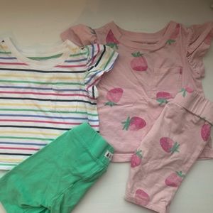 Set of two Baby Gap short/t-shirt coordinating sets 2T